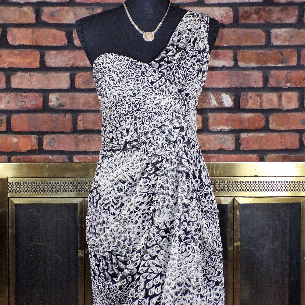 Mini Ruffle One Shoulder Strap Bodycon Dress